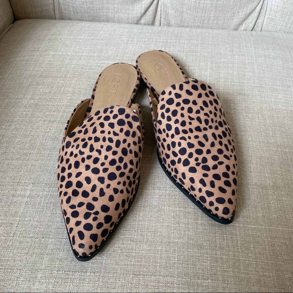 Loft outlet leopard mules 9